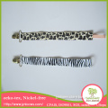 Animal character zebra cow printed ribbon with elastic loop pacifier clip